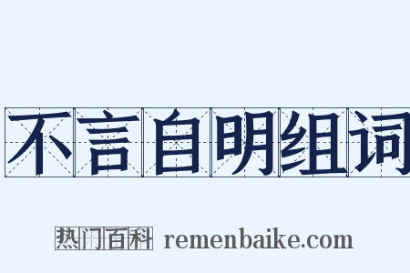 不言自明组词是什么意思的图片